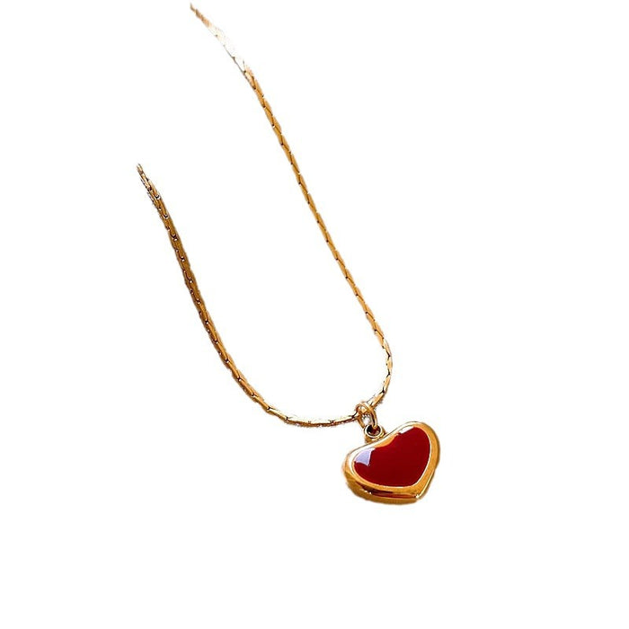 Wholesale Red Simple Love Alloy Necklace JDC-NE-FengMei003