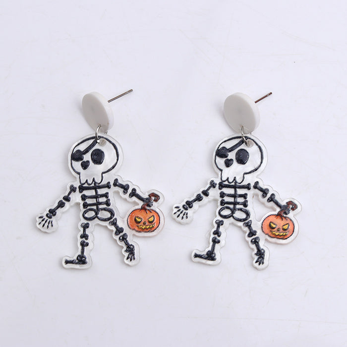 Wholesale  earrings earrings personality skeleton  web ghost mummy earrings earrings