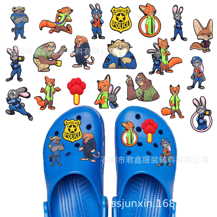 Wholesale  50pcs Hole shoe accessories cartoon detachable PVC soft rubber Shoes Charms