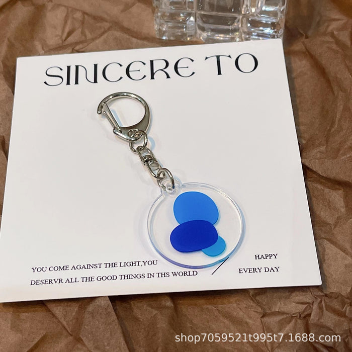 Wholesale Cute Keychain Double-sided Transparent Acrylic Girl Student Bag Accessories Children' s School Bag Couple' s Best Friend Pendant