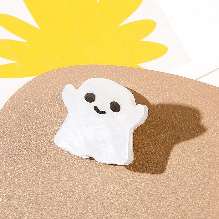 Wholesale Halloween imitation acetate  funny dark style shark clip personality creative pumpkin hairpin ghost clip