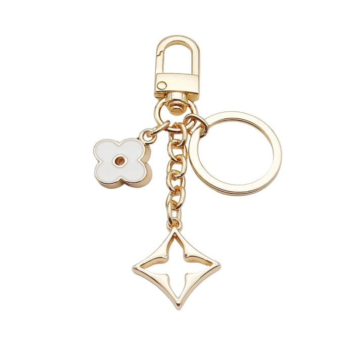 Wholesale Four-leaf clover bag charm metal keychain