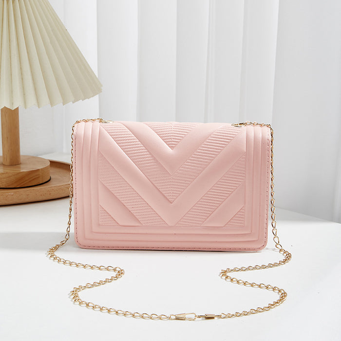 Wholesale Classic Embossed Bags for Women Simple and Fashionable Single Shoulder Small Square Bags JDC-SD-QJR001