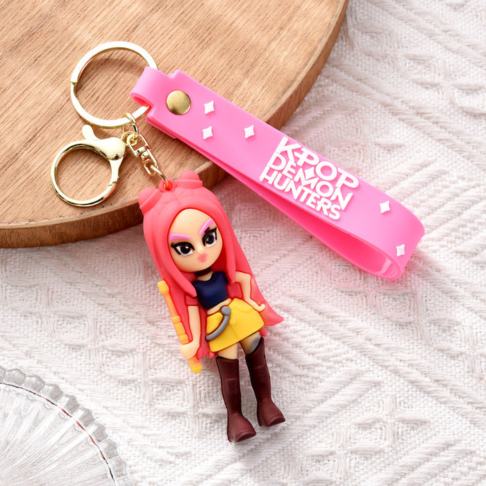 Wholesale Cute Cartoon Soft Rubber KPOP Keychain