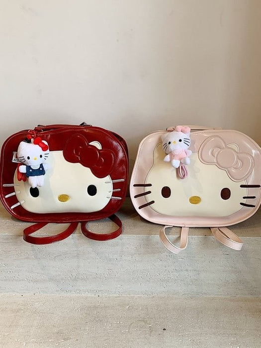 Wholesale Cat's Big Face Bag Texturing Backpack Cute Cartoon Women' s Bag