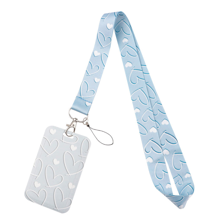 Wholesale Heart-shaped phone strap and hard case card holder Lanyard Keychain