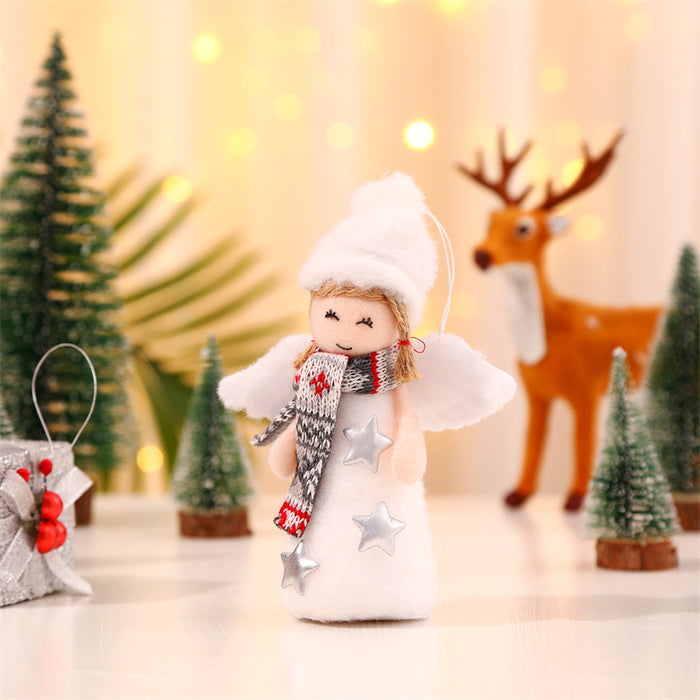 Wholesale Christmas Decorations Creative Wings Angel Old Man Pendant Christmas Tree Pendant Children' s Gift