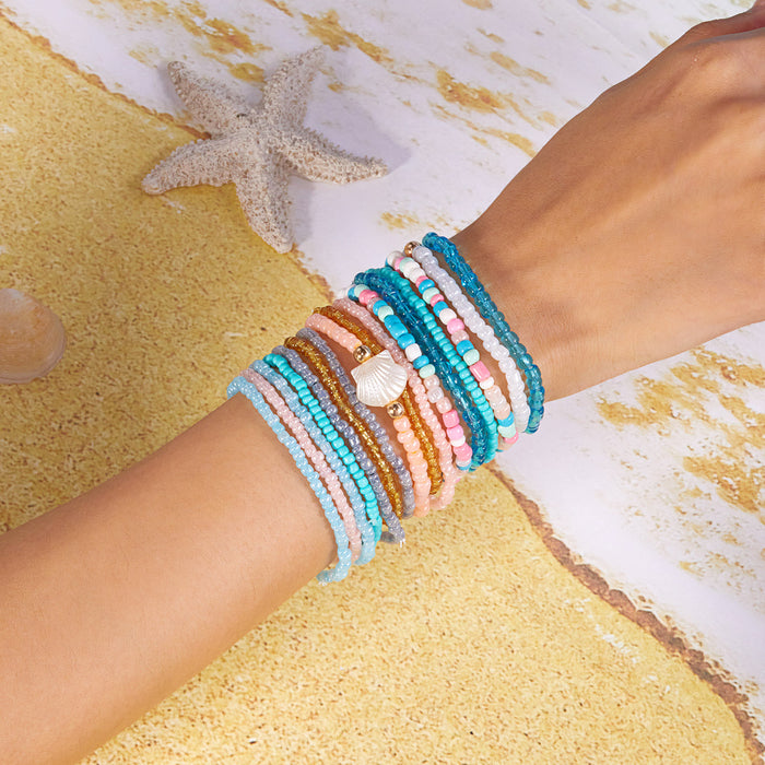 Wholesale Bohemian Beach Bracelet Set Alloy Handmade Charm Bracelets
