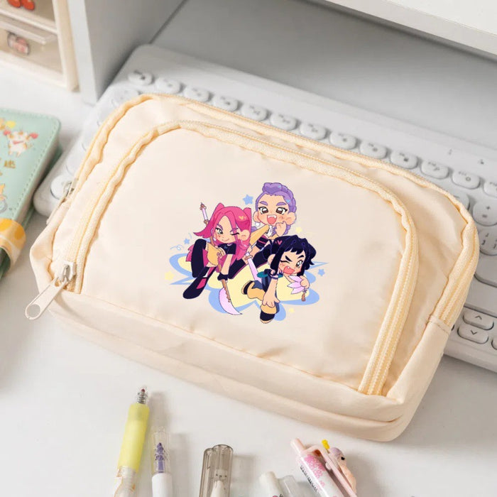 Wholesale Cute cartoon character candy-colored pencil bags for primary and secondary school students