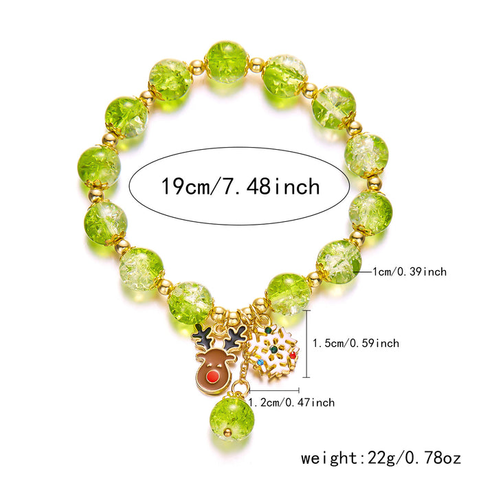 Wholesale Cartoon Christmas Beaded Bracelet