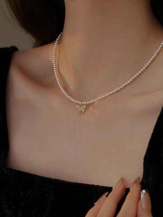 Wholesale 3m pearl pearl Australian white round flawless strong light necklace