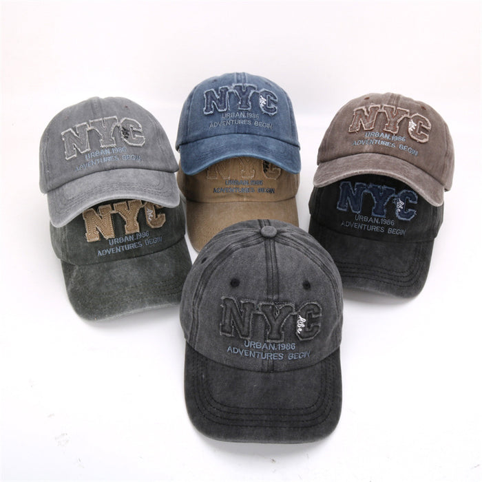 Wholesale Retro baseball cap, men's curved duckbill cap, letter sunshade and sun protection hat