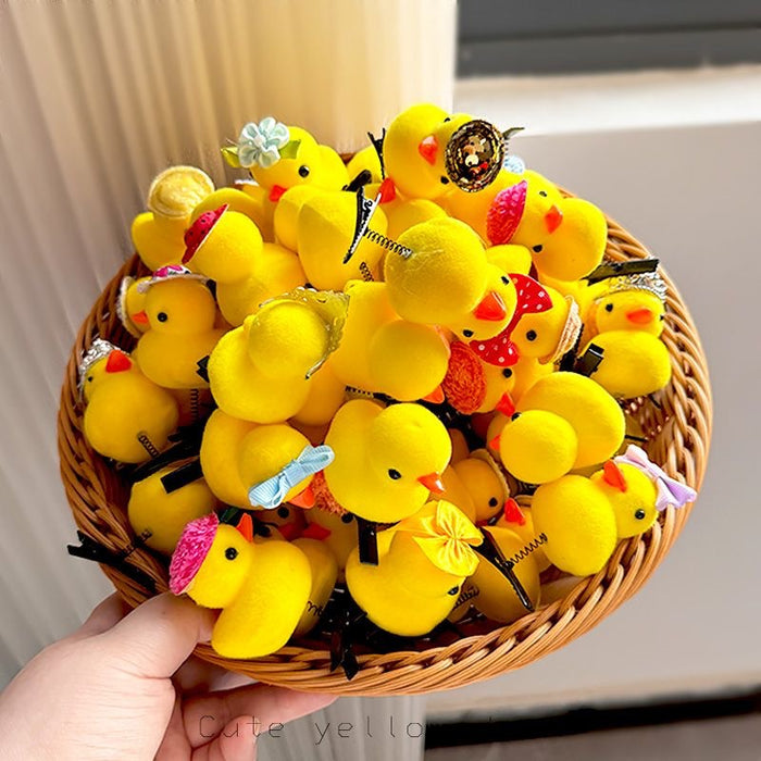 Wholesale Yellow Duck Hairpin Spring Clip Cute Children' s Hair Clips