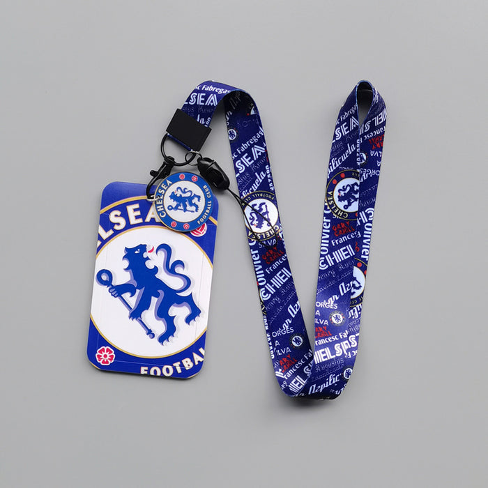 Wholesale football team Lanyard Keychain Cartoon animation hard