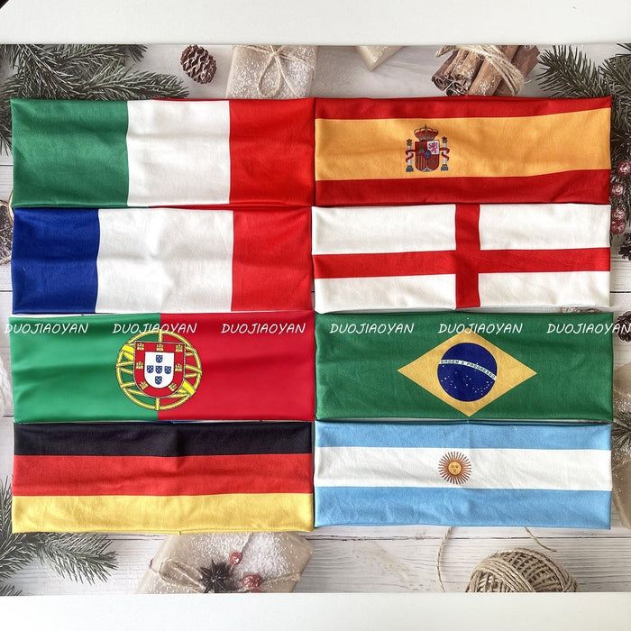 Wholesale Trendy Football Fan Headf Polyester Print Sweat-Absorbing Headband