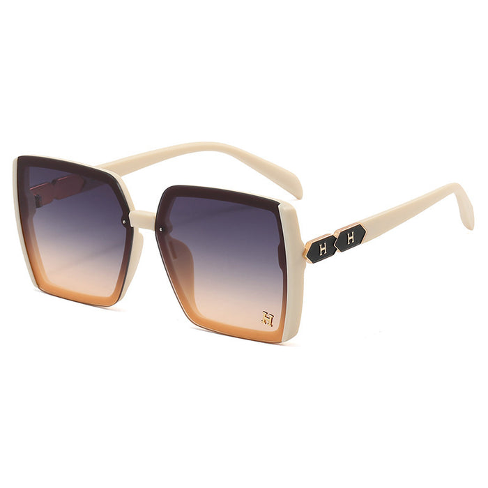 Wholesale Large Frame Gradient Color Anti-UV PC Sunglasses JDC-SG-Bofeng016