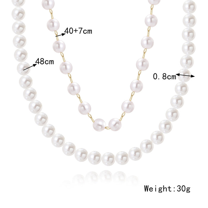 Wholesale Pearl Alloy Necklace JDC-NE-ManY015