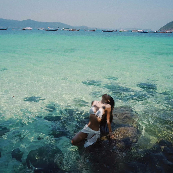 Wholesale Bikini swimsuit new three piece set sexy hot spring beach swimsuit strap