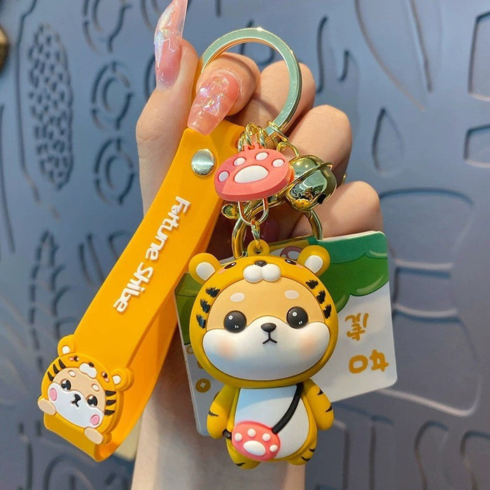 Wholesale Cartoon Zodiac Horse Silicone Keychain Cute Chinese New Year Gift Keyring