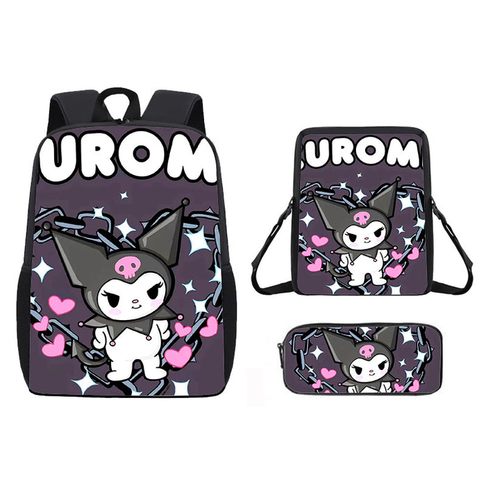 Wholesale Backpack Satchel Pencil Case Three-piece Student Schoolbag