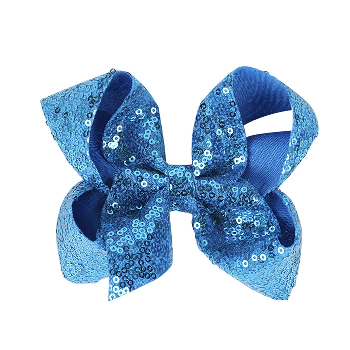 Wholesale Children's jewelry 5-inch sequin bow hair clip with hairpin