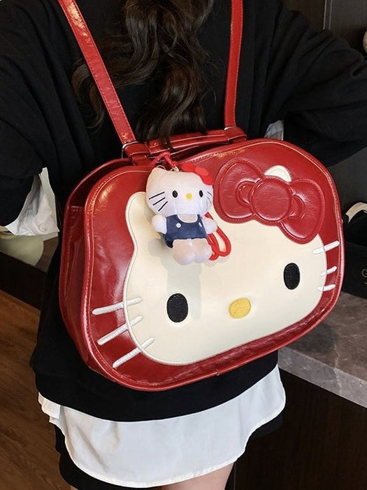 Wholesale Cat's Big Face Bag Texturing Backpack Cute Cartoon Women' s Bag