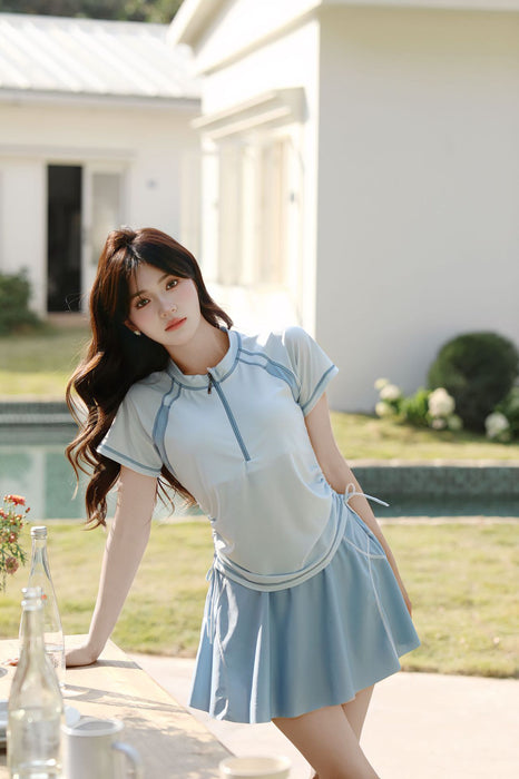 Wholesale Swimsuit one-piece skirt style swimming pool sports conservative swimsuit soaking hot spring swimsuit