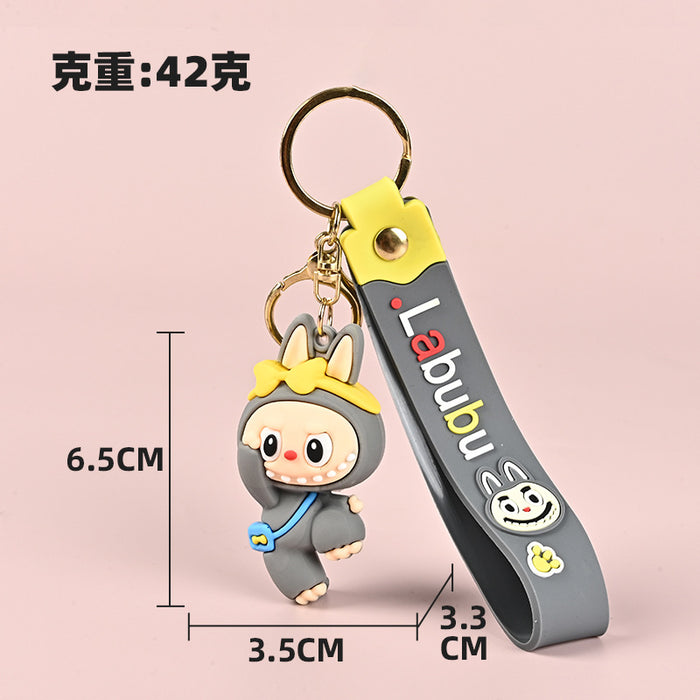 Wholesale PVC Soft Rubber Cartoon Keychain 3D Doll Bag Charm for Students Backpack Decorative MOQ≥10