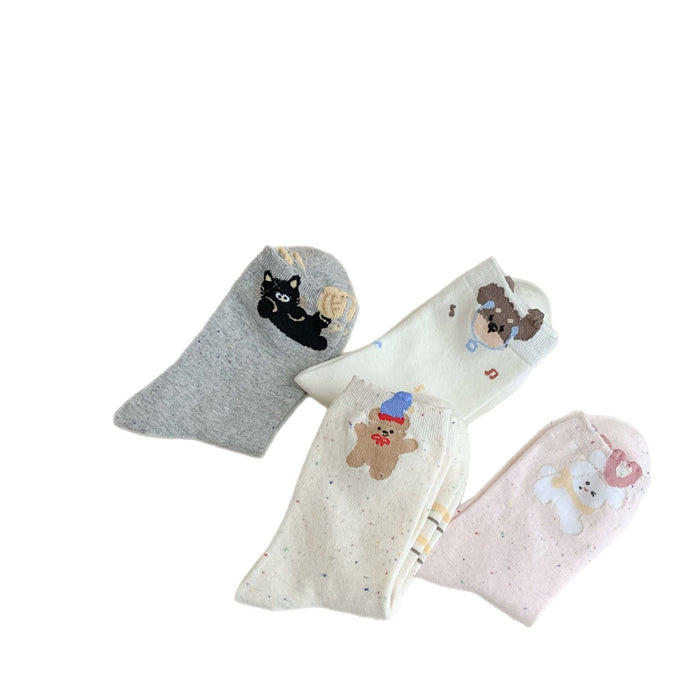 Wholesale Cartoon socks, cute mid tube cotton socks