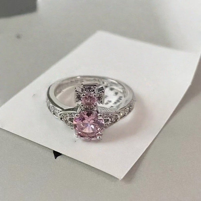 Wholesale Light Luxury Full Diamond Saturn Ring