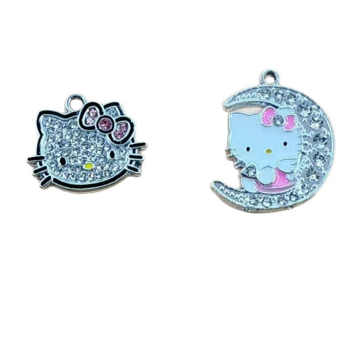 Wholesale 10PCS Cartoon Moon Cute Kitten Necklace Children' s Pendant