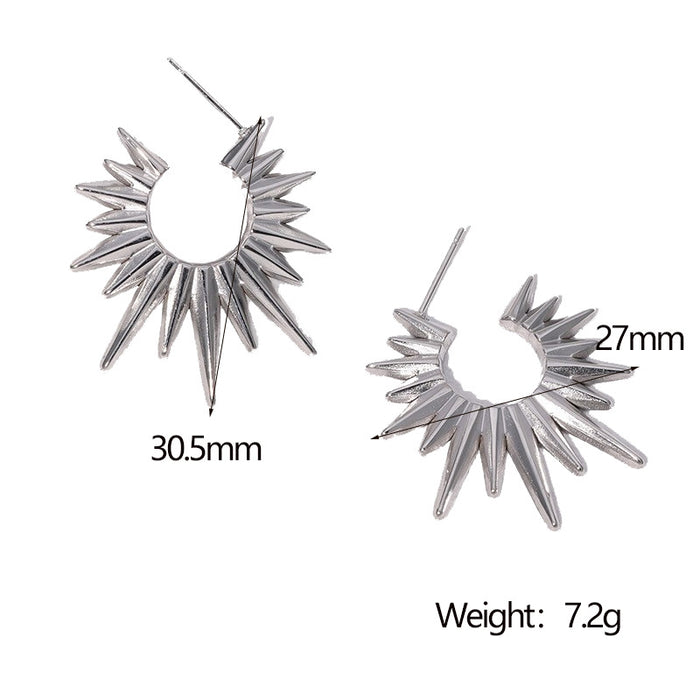 Wholesale Stainless Steel Earrings, Personalized 18K Gold-Plated Niche Titanium Steel Earrings