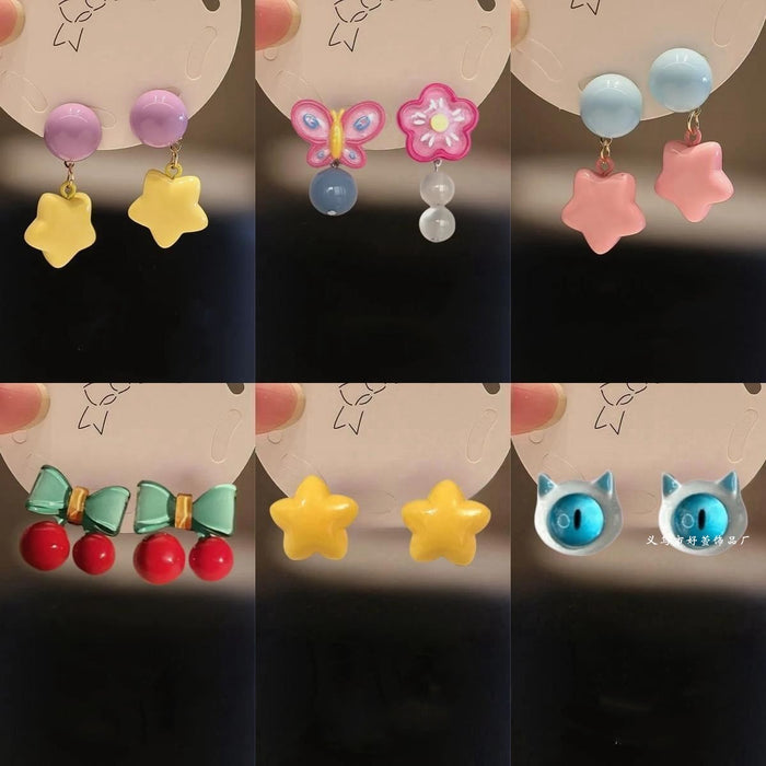 Wholesale  Sweet Casual Easiest Star Earrings