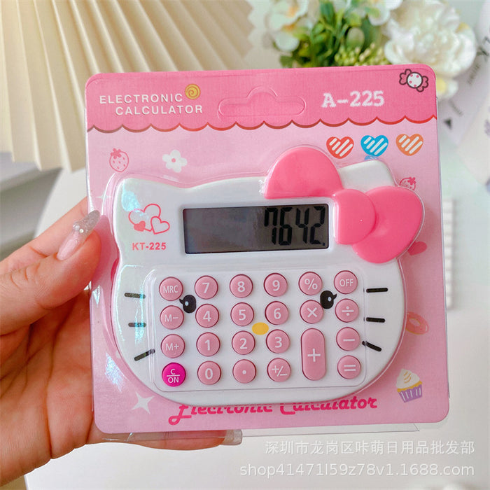Wholesale cute head calculator cartoon cat head arithmetic portable portable mini computer