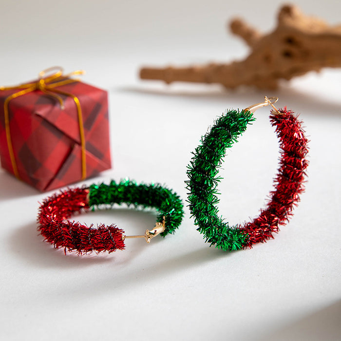 Wholesale Christmas tree bow color earrings women' s personality bell Christmas innovative series earrings