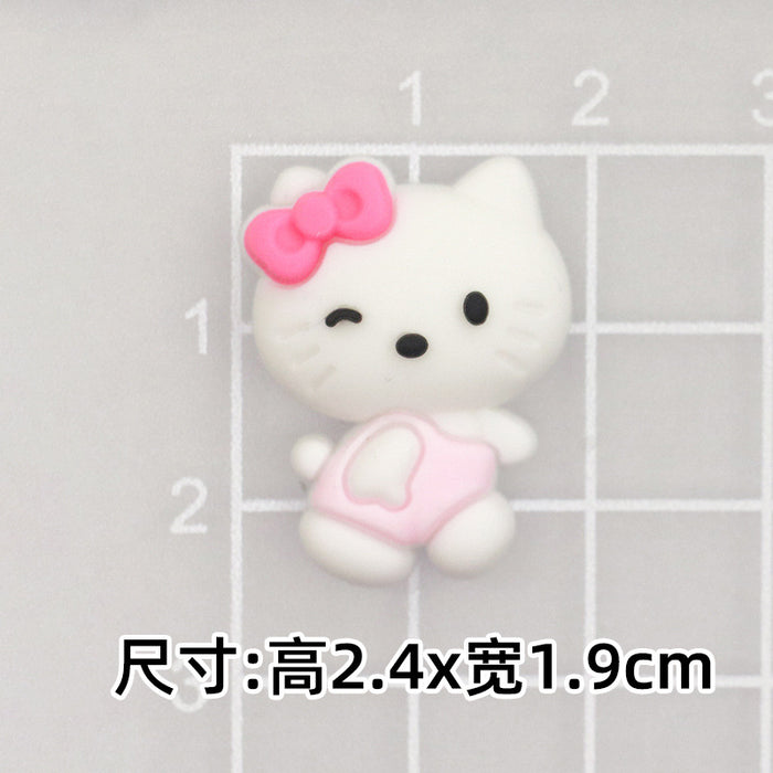 Wholesale 10pcs Cartoon Slippers Accessories Phone Case PIAD Set Hairpin Decorative PVC Soft Adhesive Patch