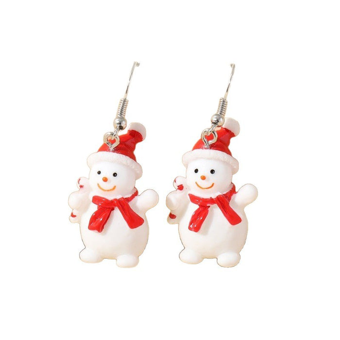 Wholesale Creative cute cartoon snowman earrings