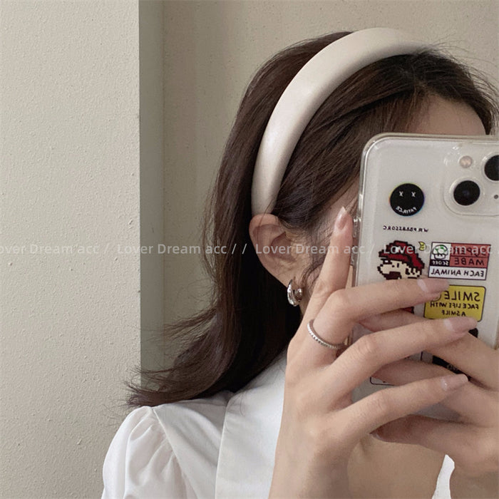 Wholesale Faux leather headband, retro fashion, high-end feel, headband, headwear