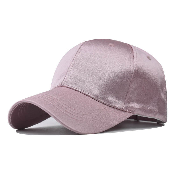 Wholesale Bright colored light plate baseball cap, silk duck tongue cap, baseball cap