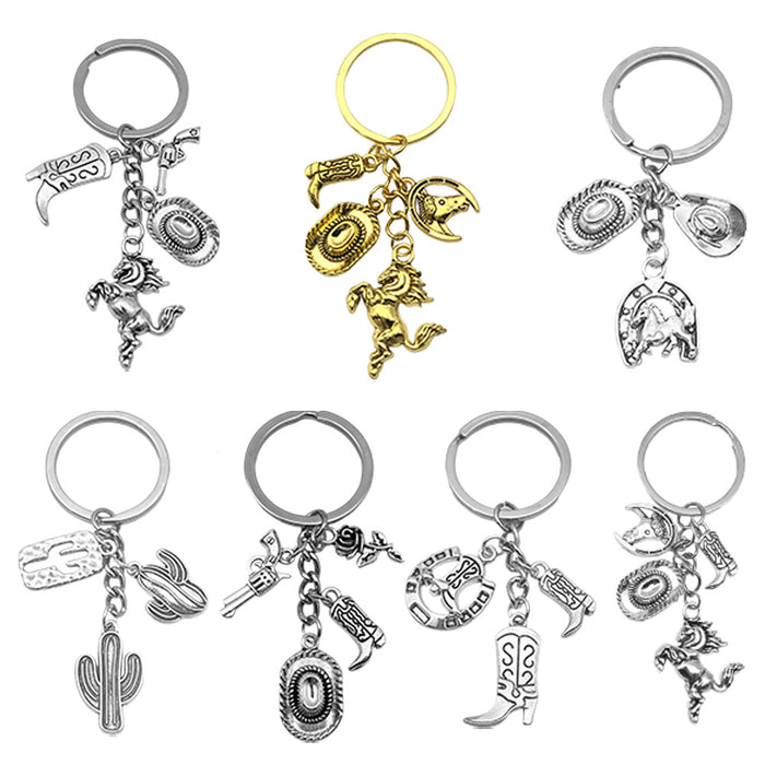 Wholesale Oil-dripping hat pistol metal keychain