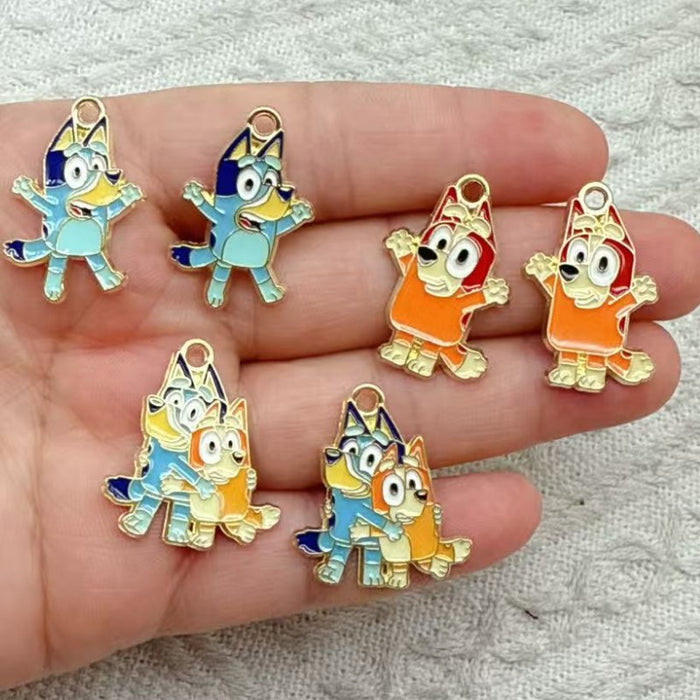 Wholesale 10pcs Cartoon DIY Oil Drip Jewelry Pendant Accessories Keychain Charm Pendant
