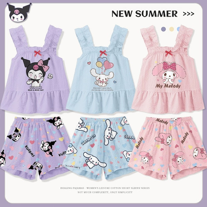 Wholesale Cartoon Cute Vest Suspenders Bowknot Children's Pajamas JDC-PJ-XiaoHZ003