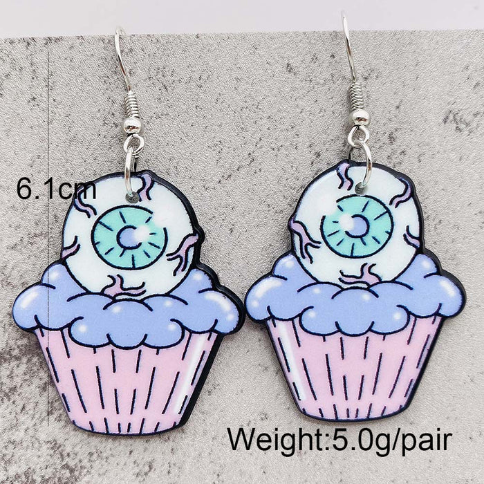 Wholesale  Acrylic Earrings Letters Cute  Eyeballs Pendant Earrings