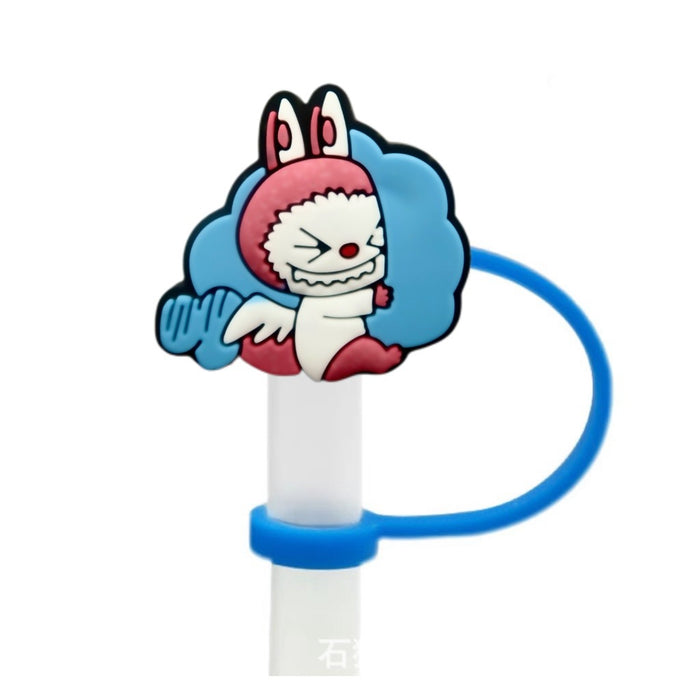 Wholesale 10pcs silicone suction pipe large diameter cartoon cute dust plug