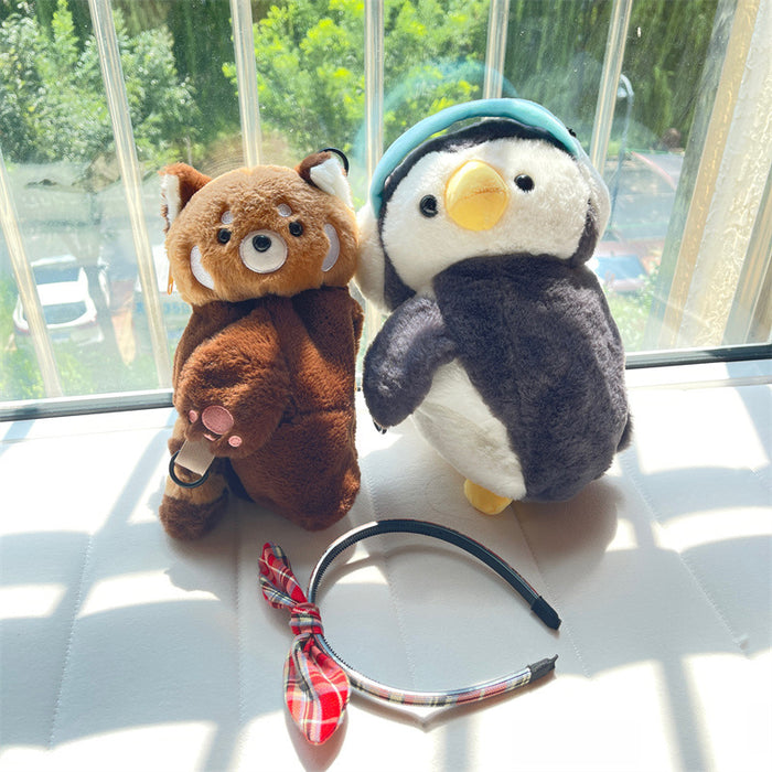 Wholesale Cute toy little penguin little raccoon schoolbag  cartoon backpack