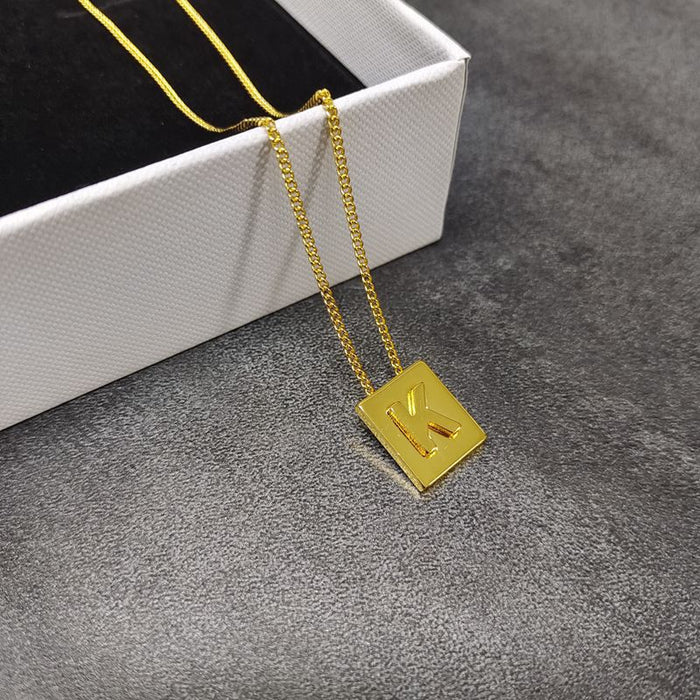Wholesale Letter necklace gold plated clavicle chain