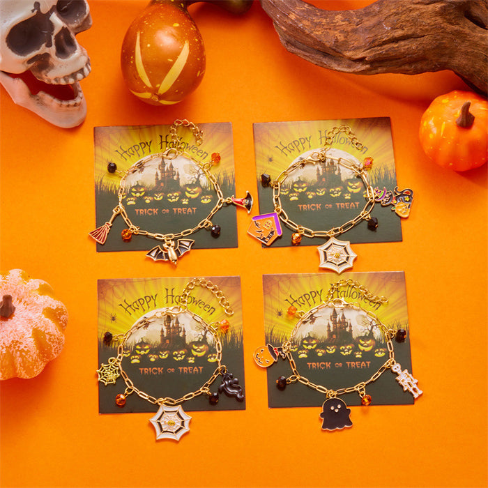 Wholesale  Party Ghost Bracelet Pumpkin Festival Alloy Pendant Bracelet
