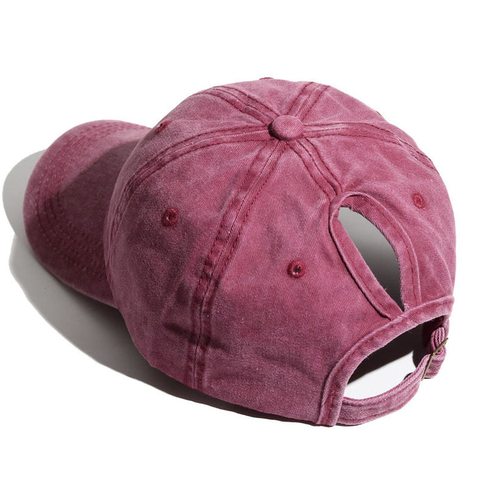 Wholesale Cotton Washed Ponytail Baseball Cap JDC-FH-Chunq013