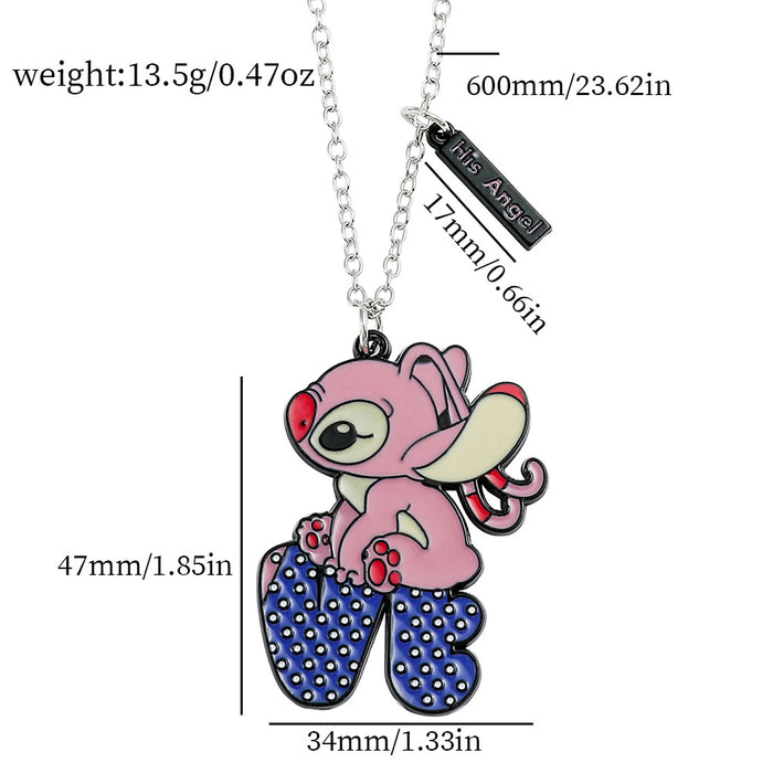 Wholesale Cute cartoon couple pendant necklaces