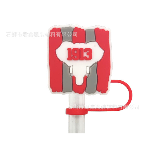 Wholesale 50pcs Red Community Straw Cap  Decorative Dust Plug Straw Cover